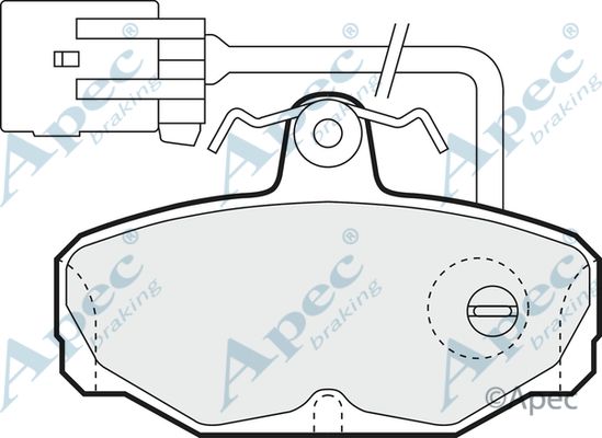 APEC BRAKING Комплект тормозных колодок, дисковый тормоз PAD775